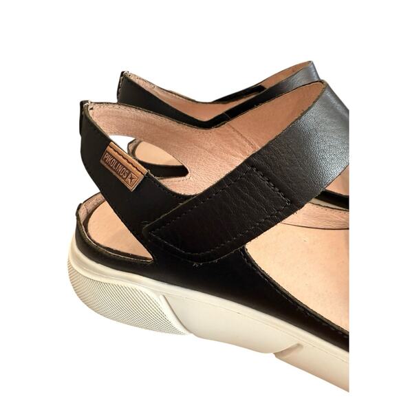 Pikolinos Sandals Women SZ EU 39 US 8.5 Black Leather Strappy Comfort Shoe - Picture 6 of 12